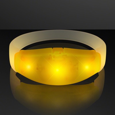 Yellow LED Steady Illumination Stretch Bracelet - BLANK