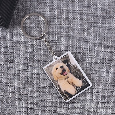 Square Shaped Acrylic Keychain - One Side Printing