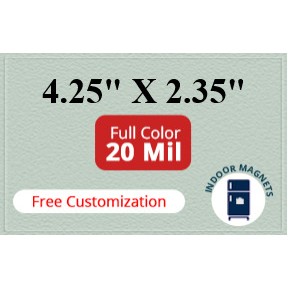 Magnet - 4.25x2.35 Square Corners - 20 Mil