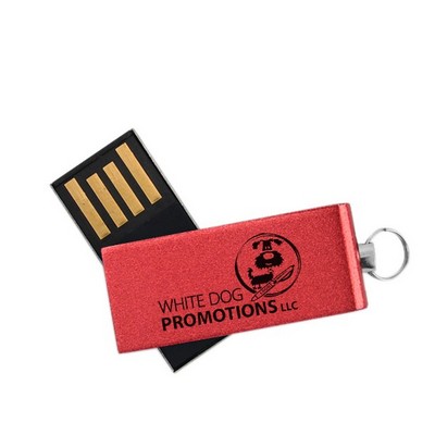 Willowbrook Aluminum Swivel USB with Small Key Ring-128MB