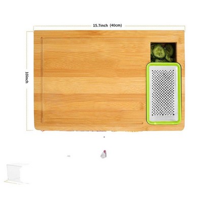 Bamboo Cutting Board with Containers