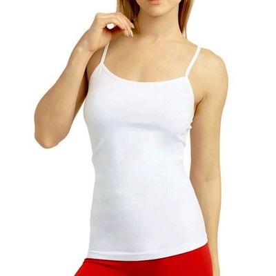 Women's Camisoles - White, Poly, One Size Fits Most (Case of 24)