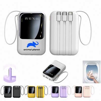 10000 MAH Mini Charge Power Bank With LED Flashlight