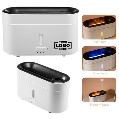 300ml Flame Aromatherapy Diffuser: Ultrasonic Humidifier for Bedroom, Dispenses Essential Oil Mist.