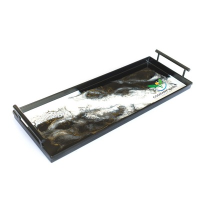 Black Metal Rectangle Tray - Onyx