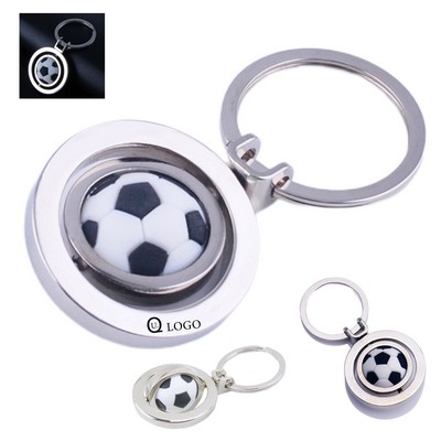 Creative Rotating Soccer Keychain