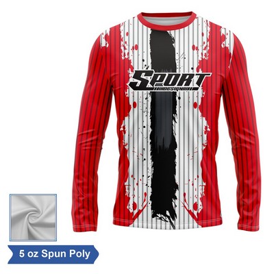 Sublimation Spun Polyester (Cotton Touch) Long Sleeve T-Shirt - Men Women K