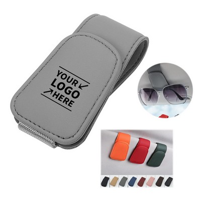 Magnetic Leather Sunglass Holder