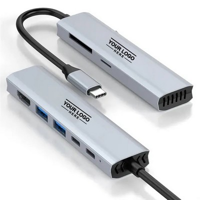 Type-C 7-in-1 USB Docking Station for Laptops and Devices