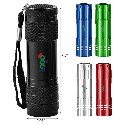 LED Mini Aluminum Flashlight with Lanyard