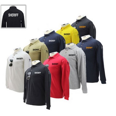 Sheriff Preshrunk 100% Polycotton Tactical Long Sleeve Polo Shirt