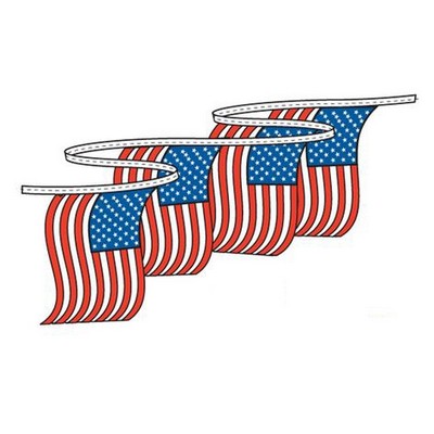 Old Glory USA Flag Printed Pennant String