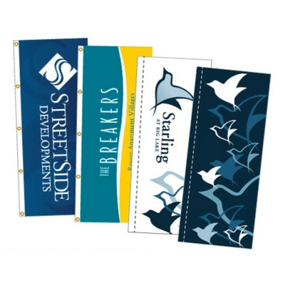 Single Face Reverse Vertical Flag w/Heading And Grommet (6'x4')