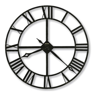 Lacy II wrought iron round wall clock