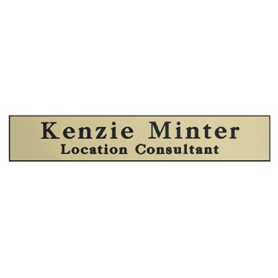 Engraved Plastic Sign - Horizontal, 6" x 4"
