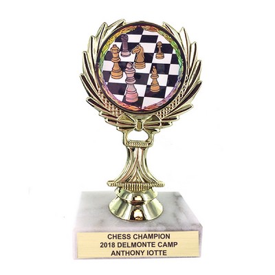 5 ¼" Trophy Rise w/2" Mylar Chess Insert