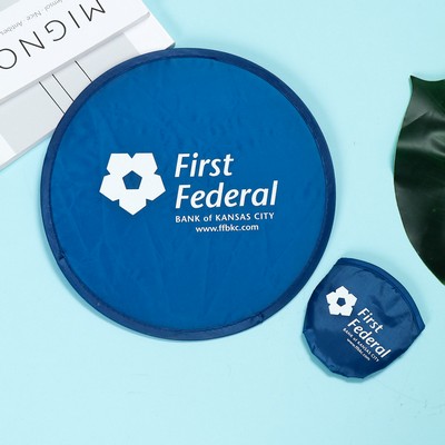 8'' Folding Nylon Flying Disc With Pouch