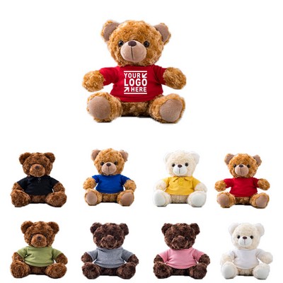 Plush Teddy Bear w/ Colored Polo Shirt