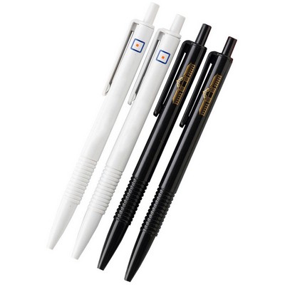 Plastic Retractable Press Action Ballpoint Pen