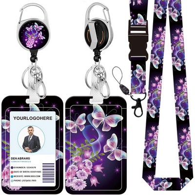 Retractable Badge with Carabiners Reel Belt Clip