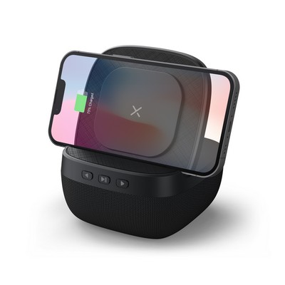 BLUETOOTH SPEAKER + 15W WIRELESS CHARGER w/ Light-up logo