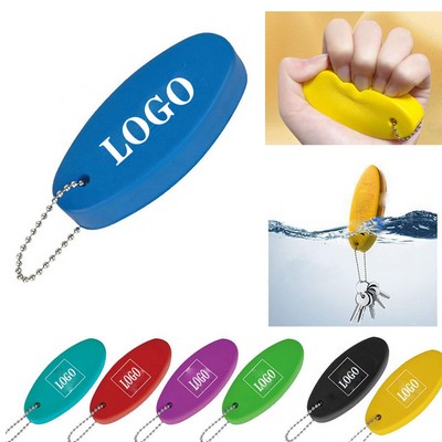 2-in-1 Custom PU Foam Floating Keychains Pendants Stress Relief Balls