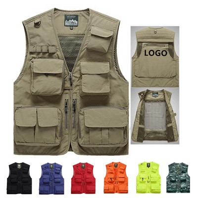 Men's Outdoor Utility Vest for Fishing and Photography