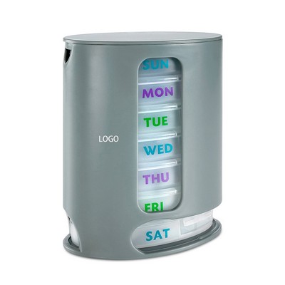 Oval 7-In-1 Tablets Medicine Pill Box Organizers