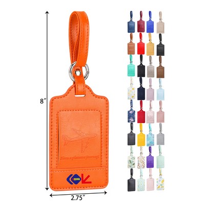 Luggage Tags Premium PU Leather Luggage Tags for Suitcases
