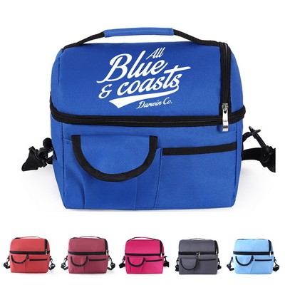 Portable Insulated Cooler Lunch Bag with Side Pocket