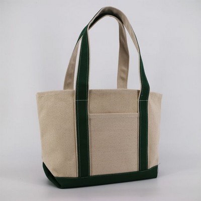 Large Cotton Canvas Classic Resort Tote Bag