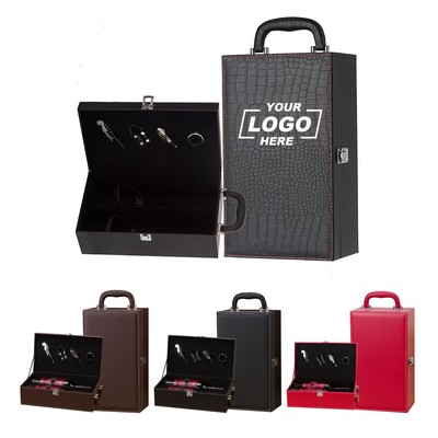 PU Wine Packaging Box With Handle