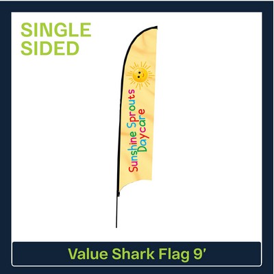 Value 9' Shark Flag - Single Sided Graphic Only
