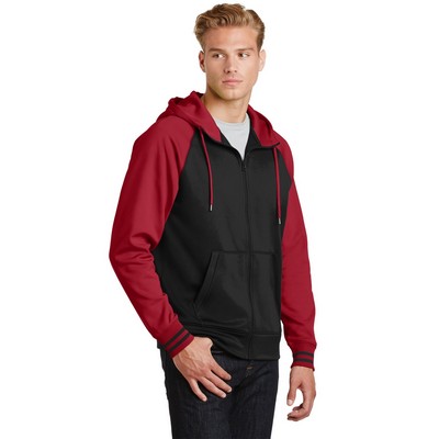Sport-Tek Sport-Wick Varsity Fleece Full-Zip Hooded Jacket.