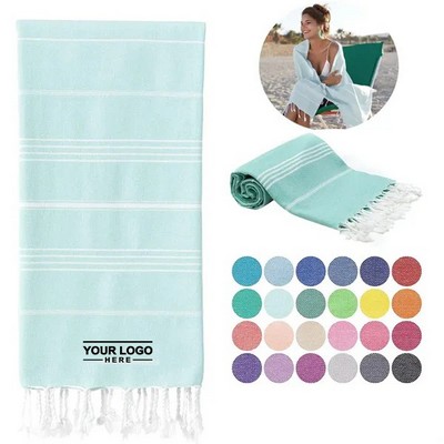 Soft & Lightweight Turkish Beach Towel for Travel & Spa