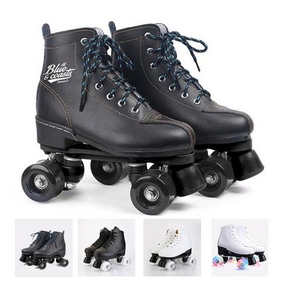 Retro Quad Design Roller Skate Shoes