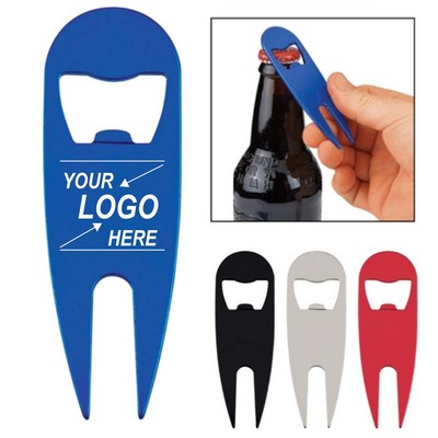 Golf Divot Fixer with Integrated Bottle Opener