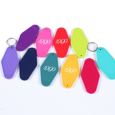 Hotel Keychain Tags Vintage Motel Keychain with Key Rings