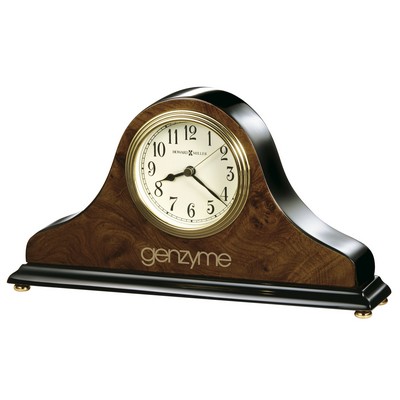 Baxter Walnut Burl Tambour Table Clock