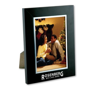 4 x 6 Black Wood Frame w/Silver Bevel