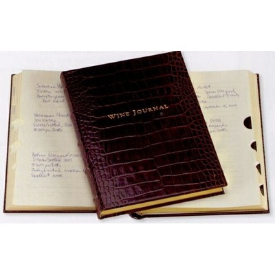Tabbed Wine Journal w/Leather Cover