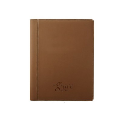 Concord Tan Non Zippered Leather Padfolio
