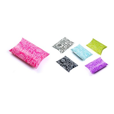 Plastic Damask Print Pillow Pack Box (3 1/2"x3"x1")