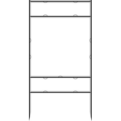 24" x 24" Black Angle Top Header Frame