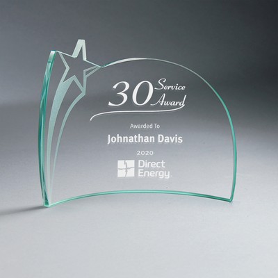 Jade Glass Star Crescent (6"x8"x1/4")