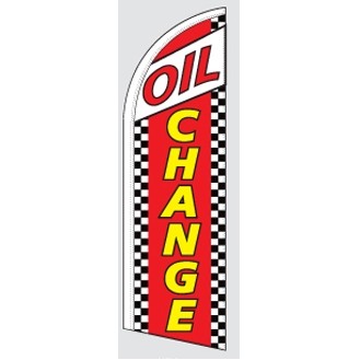 8' Poly-Knit Stock Feather Flag (Oil Change)