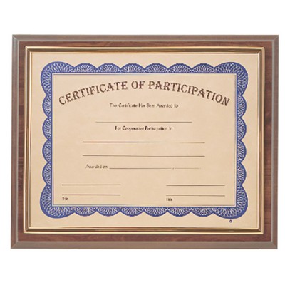 Cherry Finish Slide-in Plaque w/ 8.5" x 11" Frame