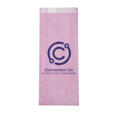 5" x 12" x 2" One-color Colored Paper Bag Pink