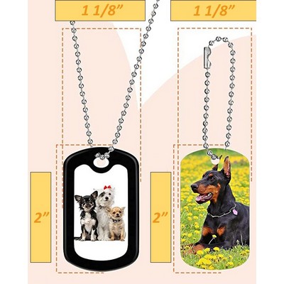 Two Sided Dog Tags (1 1/8" x 2")