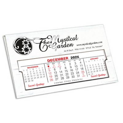 TAL Teledate Refillable Desk Calendar, White - Special 15% Off thru 7/31/25*